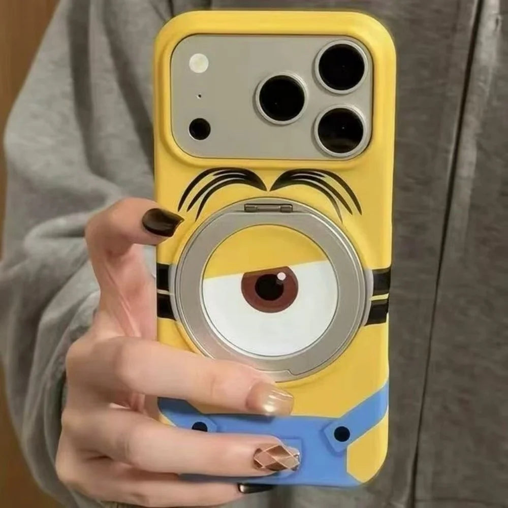 Minions Rotating Stand iPhone Case