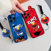 Elmo & Cookie Monster Charm iPhone Case