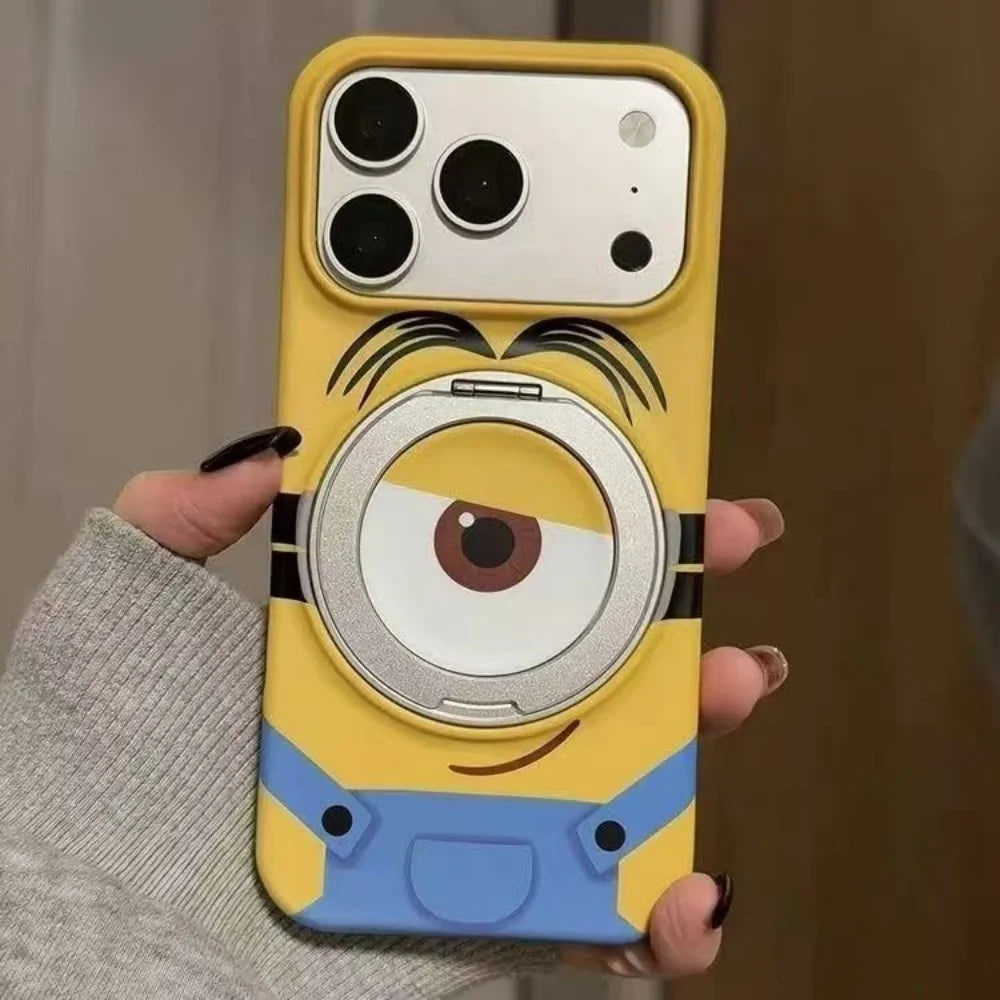 Minions Rotating Stand iPhone Case