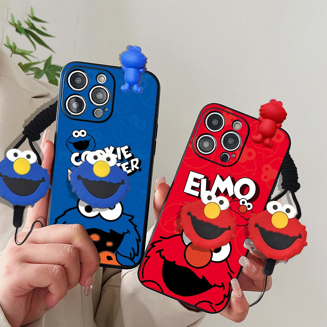 Elmo & Cookie Monster Charm iPhone Case
