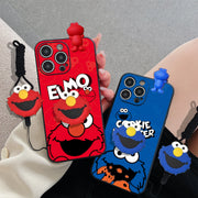 Elmo & Cookie Monster Charm iPhone Case