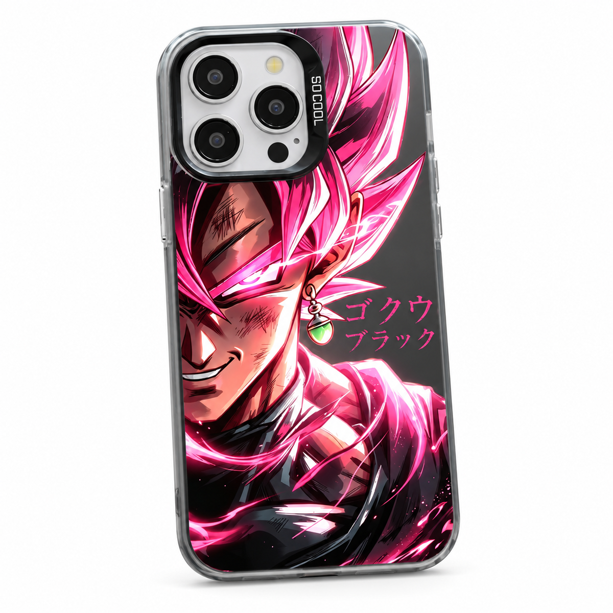 Goku Black Pink iPhone case — individual product photo